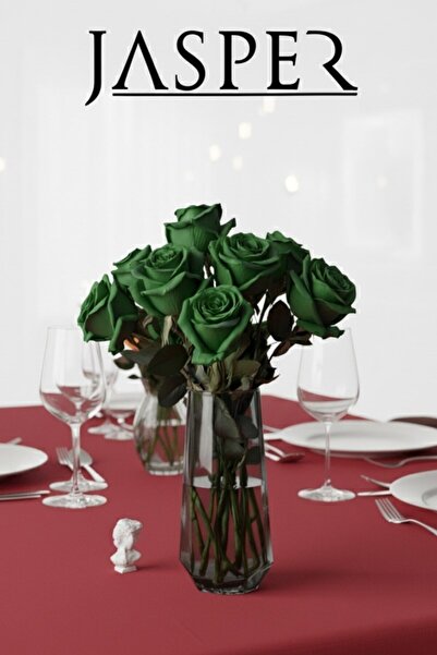 JASPER 1 Piece Artificial Dark Green Rose Valentine's Day Engagement Promise Gift Teacher's Day