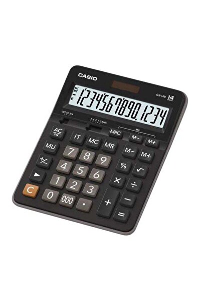 Casio آلة حاسبة أساسية مكونة من 14 رقمًا - أسود/رمادي