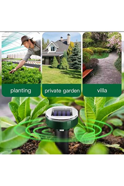 Genaric Solar-powered device for repelling rodents and snakes using ultrasonic waves for fields and green spaces.