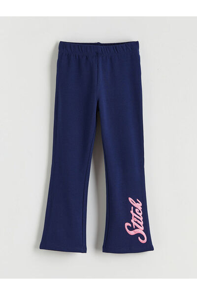 LC Waikiki Crew Neck Stitch Printed Girls' Sweatshirt and Leggings