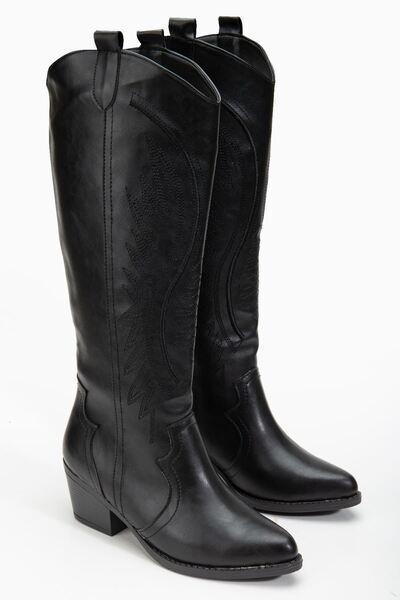 Alphus Serrace Kadın Desenli Kovboy Çizme / Bot