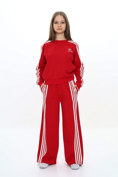 Asortix Girls' 100% Cotton Long Sleeve Top and Bottom Tracksuit Set