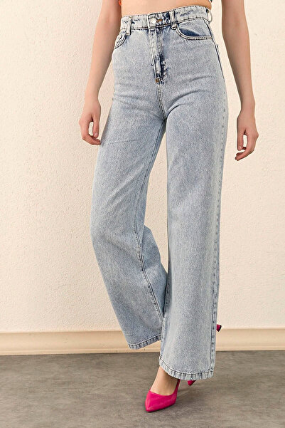 WODDİ بنطلون جينز نسائي عالي الخصر من مورينا روز، قماش قابل للتمدد جينز فضفاض...