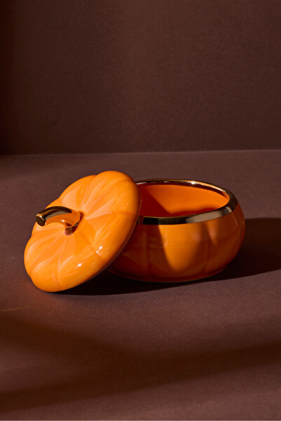 Perotti Balkabak Porcelain Storage Container with Lid 8.5 X8.5 X3.6 cm