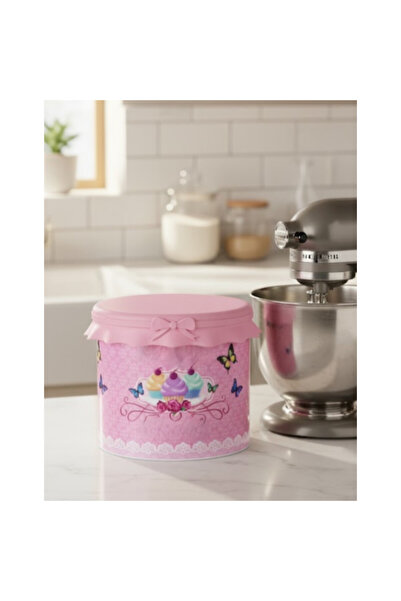 abnturk Seramik Kapaklı Dekoratif Saklama Kabı Renkli Desenli Mutfak ve Çay K...