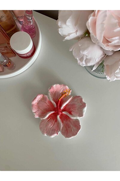 EYO Dekoratif çiçek hibiskus takı tabağı