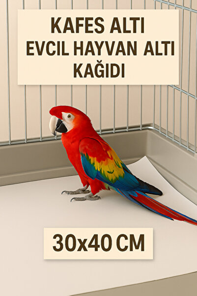 Dekals 50 Adet 30x40 Kuş Kafesi Kağıdı Pratik Kafes Altı Değiştirme Kağıdı