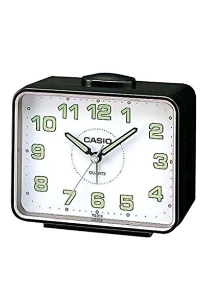 Casio Table Analog Alarm Clock Black/Silver 10.7x9x6cm