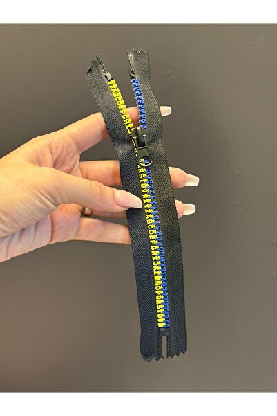 Gönülden Tasarım Fermoar cu literă dinți de șurub 22X4 CM Galben