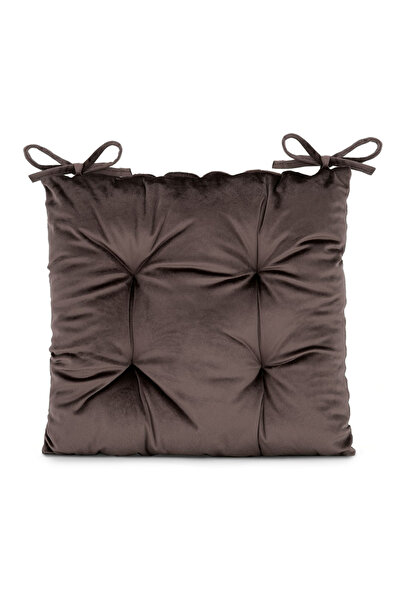 Amelia Home Perna matlasata pentru scaun din catifea cu snururi, 210 g/m2, Al...