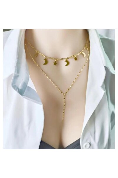 derokas Stainless Steel Trend Exquisite Stylish Design Women Charm Necklace