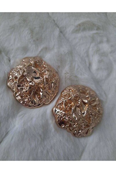 beyna aksesuar Large Size Gold Plated Metal Button 5 cm 1 Pack 2 Pieces
