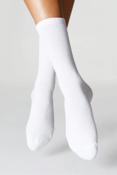 Enpigo White Tennis Socks Cotton - Long Sports Socks 6 Pack