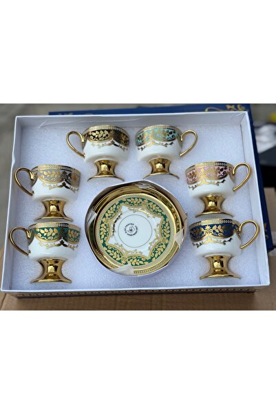 Hediye Köşkü KSV Brendon Lüks Porselen 6 Kişilik Kahve Takımı