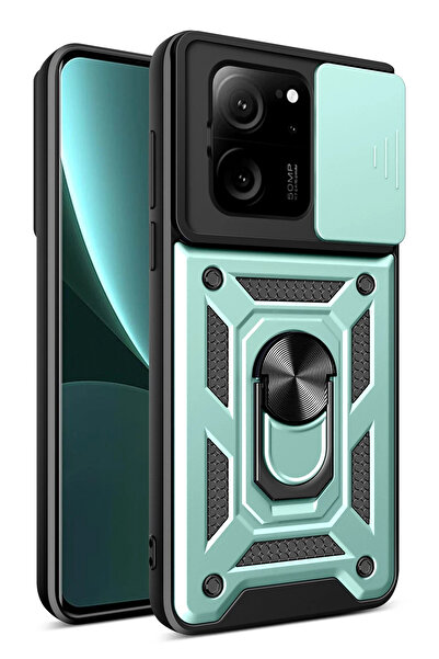 NewFace حافظة سيليكون SPTRNS لهاتف شاومي مي 13T برو مع حلقة للعدسة (173603) -...