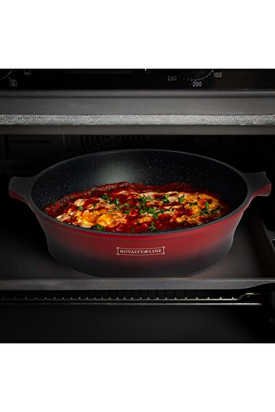 Royalty Line Cookware set, 17 pieces, non-stick, with lids, red and black, – ES1014M