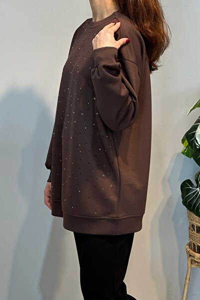 Lale Butik Stone Detail Tunic 36135 Brown