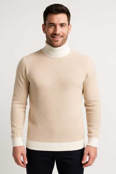 ANATOLIATEKSTILE Men's high-neck sweater – elegant style