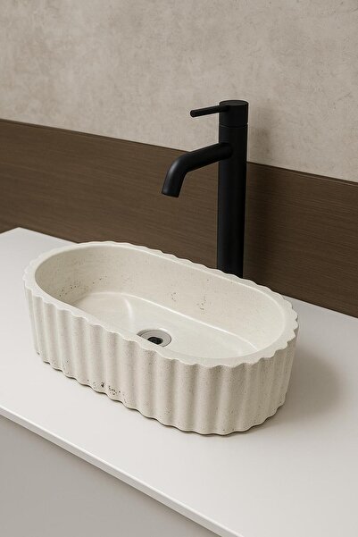 sanlitasarim Lavabo Tezgah Üstü Çanak 45 Cm Oval