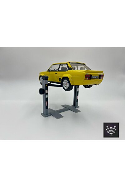 FMK HOBBY 1:18 Scale Two-Arm Vehicle Lift | Downward and Upward Moving Working Elevator | Garage Diorama Accessory