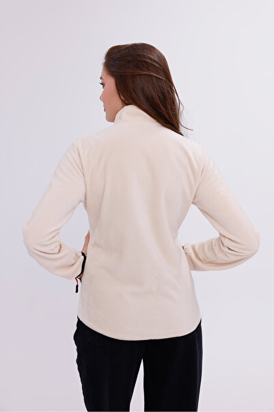 monox Γυναικείο μπουφάν εφαρμοστό με φερμουάρ από φλις