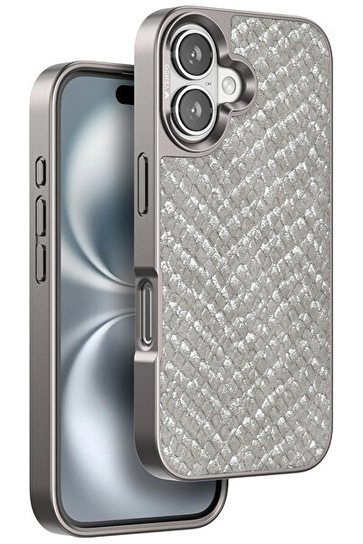 venco غطاء SPTRNS لهاتف آيفون 16 - (181744) رمادي تيتاني