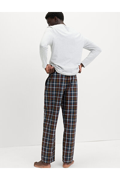 Marks & Spencer Saf Pamuk Kareli Pijama Takımı