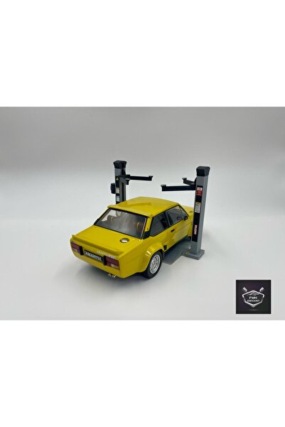 FMK HOBBY 1:18 Scale Two-Arm Vehicle Lift | Downward and Upward Moving Working Elevator | Garage Diorama Accessory
