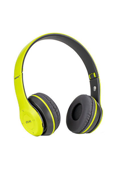 MRG Wireless headphones P47 Green with bluetooth microphone