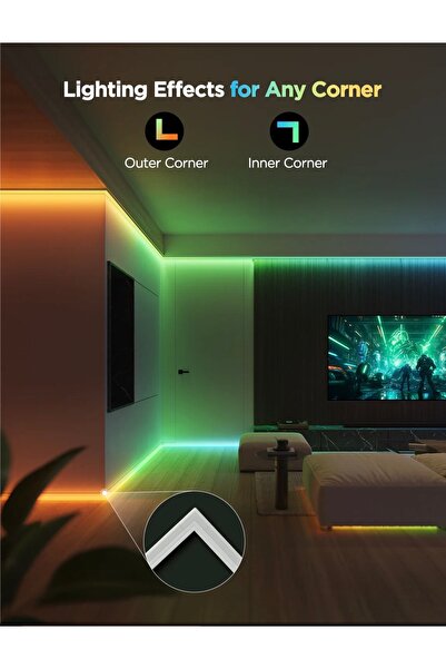 GÜMRÜK MARKET Govee RGBIC LED Strip Lights with Covers [Energy Class G]