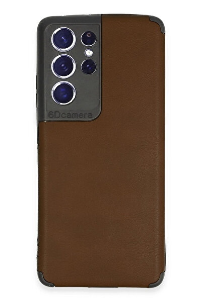 NewFace حافظة سامسونج جالاكسي إس 21 ألترا من إس بي تي آر إن إس، جلد سيليكون (...