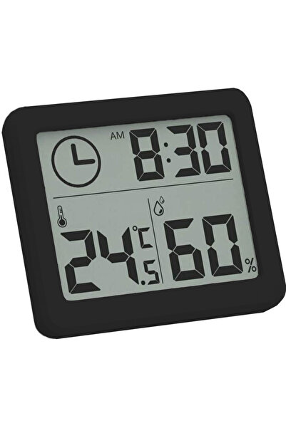 MRG Mini Weather Station M-364, For Indoors, Thermometer, Hygrometer, Black