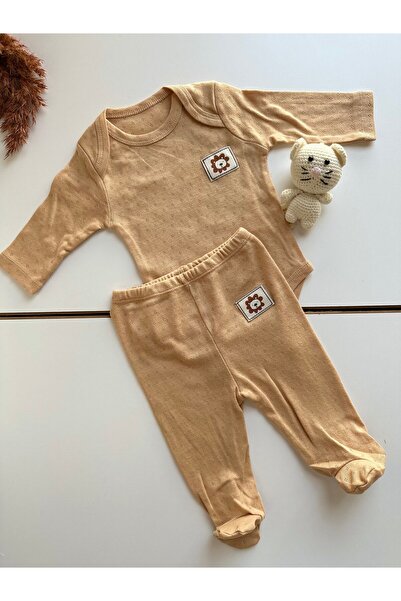 minço bebe Baby Girl and Boy 100% Cotton Snap-On Bodysuit with Booties Top an...