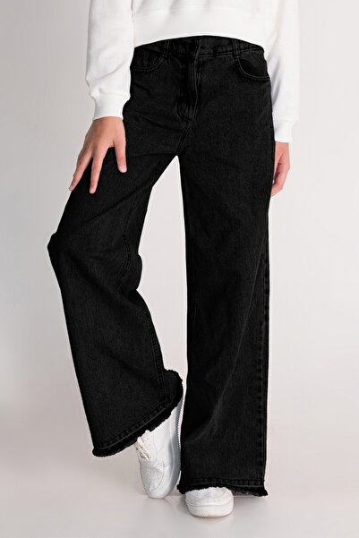 DMB BOYS & GIRLS Широки памучни дънки за момичета с регулируема талия