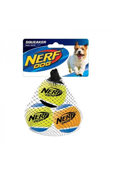 Nerf dog SQUEAKER TENNIS BALL - MEDIUM (Pack of 3 Balls)