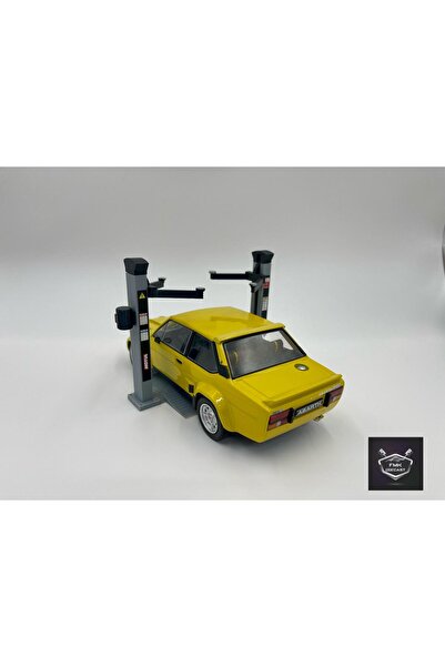 FMK HOBBY 1:18 Scale Two-Arm Vehicle Lift | Downward and Upward Moving Working Elevator | Garage Diorama Accessory