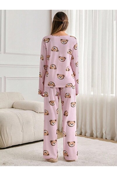CARLA MARA Sweet Teddy Pink Supreme Pajama Set