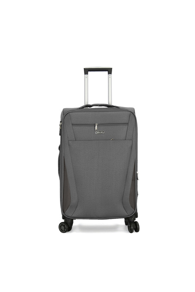 Take Off Soft Luggage Trolley Bag Set–3 Pieces (20", 24", 28") Black | Lightweight & Durable Travel Suitcases