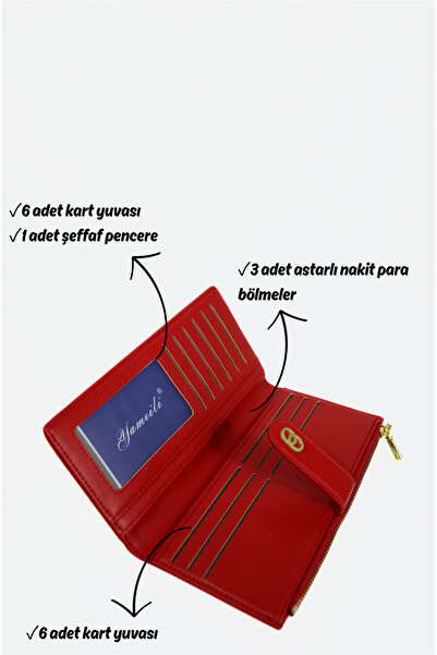 Mazel Design 659 Genuine Leather Quilted Pattern Imported Wallet - Stylish Women's Wallet with Zipper and Card Holder