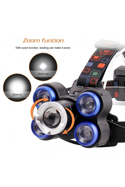 MRG M-323 5 Led Zoom Rechargeable Headlamp