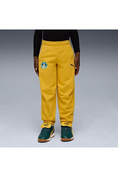 Puma Παιδικό κίτρινο αθλητικό παντελόνι Moody Cat