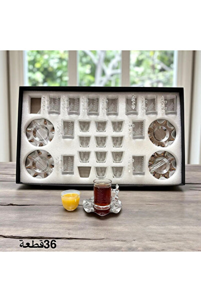 VALUE 36-piece tea and coffee cup set – a luxurious glass serving set