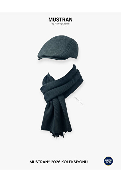 Mustran Set de iarnă de 2 piese, pălărie și eșarfă |   Set de tricotat pentru protecția urechilor unisex