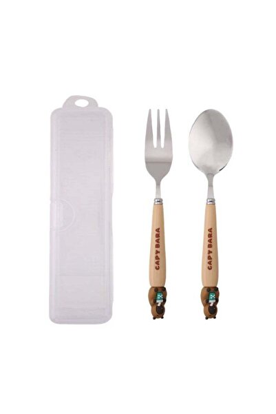 Generic CRAVISTA CapyBara Design Kids Cutlery Set with Case - 2-Piece Stainle...