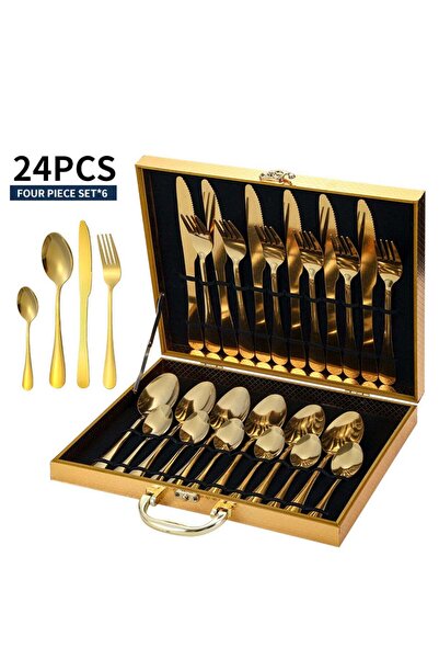 Generic MTS 304 Stainless Steak Cutlery and Spoon Set, Elegant Cutlery Set Di...