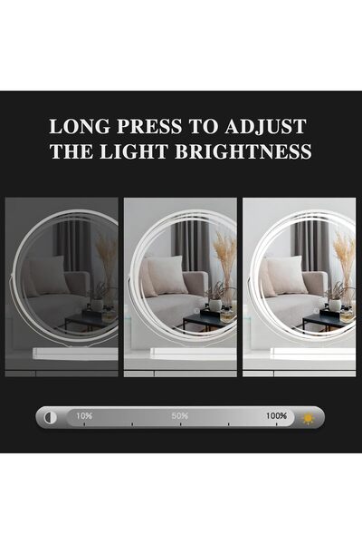 OEM YOSHOOT LED Mirror, Round, 45 cm, 3 Modes, Adjustable Light, Touch Smart, 360° Rotation, White