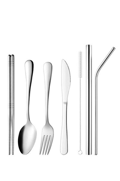 Generic 7-piece 304 stainless steel portable tableware for picnic party cater...