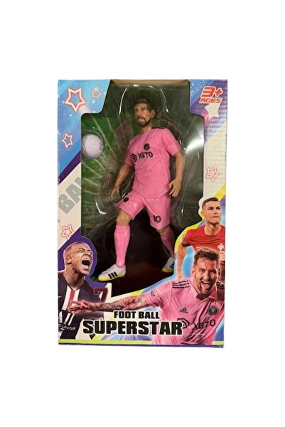 Don Figurină fotbalist superstar, 25-30 cm, cu minge de fotbal, pentru băieți
