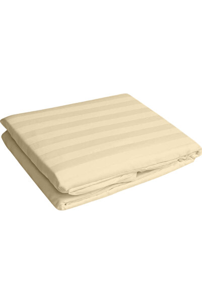 Five Store Fitted sheet with elastic in damask, density 130 g/m2, ivory, 180 x 200 cm, 1 pc.