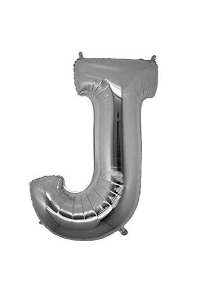 BALON DİYARI بالون حرف J فضي، الحروف كاملة، حجم كبير 78 سم
